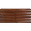 image:imageKate and Laurel Semsa Modern Fluted TwoDoor Wall Cabinet 30 x 10 x 14 Walnut Brown Decorative Storage Cabinet for Use as Floating Nightstand or Floating TV Shelf