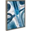 image:imageKate and Laurel Sylvie Abstract Blue and Gray Watercolor Framed Canvas Wall Art 18x24 Gray
