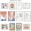 image:imageKate and Laurel Sylvie Abstract Figure 4 Framed Canvas Wall Art by Maggie Stephenson 18x24 White Feminine Floral Garden Wall ArtWhite