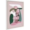 image:imageKate and Laurel Sylvie Abstract Figure 4 Framed Canvas Wall Art by Maggie Stephenson 18x24 White Feminine Floral Garden Wall ArtWhite