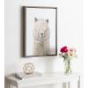 image:imageKate and Laurel Sylvie Alpaca Fluff Framed Canvas Wall Art by Amy Peterson Art Studio 18x40 Gray Decorative Animal Art for WallGray