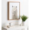 image:imageKate and Laurel Sylvie Alpaca Fluff Framed Canvas Wall Art by Amy Peterson Art Studio 18x40 Gray Decorative Animal Art for WallNatural