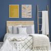 image:imageKate and Laurel Sylvie Change The World Nap Framed Canvas Wall Art by Apricot and Birch 18x24 White Humorous Motivational Art for Wall