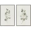 image:imageKate and Laurel Sylvie Eucalyptus 4a amp Eucalyptus 4b Framed Canvas Wall Art Set by Maja Mitrovic of Makes My Day Happy 2 Piece 18x24 Gold Chic Greenery Wall DcorGray