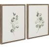 image:imageKate and Laurel Sylvie Eucalyptus 4a amp Eucalyptus 4b Framed Canvas Wall Art Set by Maja Mitrovic of Makes My Day Happy 2 Piece 18x24 Gold Chic Greenery Wall DcorGold