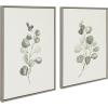 image:imageKate and Laurel Sylvie Eucalyptus 4a amp Eucalyptus 4b Framed Canvas Wall Art Set by Maja Mitrovic of Makes My Day Happy 2 Piece 18x24 Gold Chic Greenery Wall DcorGray