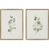 image:imageKate and Laurel Sylvie Eucalyptus 4a amp Eucalyptus 4b Framed Canvas Wall Art Set by Maja Mitrovic of Makes My Day Happy 2 Piece 18x24 Gold Chic Greenery Wall DcorGold