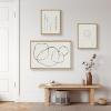 image:imageKate and Laurel Sylvie Going in Circles Grow and Minimalist Woman Framed Linen Textured Canvas Wall Art Set by Teju Reval of SnazzyHues Set of 3 Bright Gold Frames Abstract Art for WallNatural