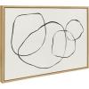 image:imageKate and Laurel Sylvie Going in Circles Grow and Minimalist Woman Framed Linen Textured Canvas Wall Art Set by Teju Reval of SnazzyHues Set of 3 Bright Gold Frames Abstract Art for WallNatural