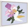image:imageKate and Laurel Sylvie How to Soar Framed Canvas Wall Art by Maggie Stephenson 18x24 White Timeless Figural FloralWhite