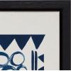 image:imageKate and Laurel Sylvie Indigo Abstract Framed Linen Textured Canvas Wall Art by Teju Reval 18x24 Black Beautiful Abstract Modern Wall DecorBlack