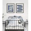 image:imageKate and Laurel Sylvie Indigo Abstract Framed Linen Textured Canvas Wall Art by Teju Reval 18x24 Black Beautiful Abstract Modern Wall DecorBlack