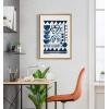 image:imageKate and Laurel Sylvie Indigo Abstract Framed Linen Textured Canvas Wall Art by Teju Reval 18x24 Black Beautiful Abstract Modern Wall DecorGold