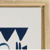 image:imageKate and Laurel Sylvie Indigo Abstract Framed Linen Textured Canvas Wall Art by Teju Reval 18x24 Black Beautiful Abstract Modern Wall DecorGold