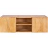 image:imageKate and Laurel Townsend Modern Floating Media Cabinet 36 x 12 x 12 Natural Wood Decorative Geometric Floating Console Table with Storage for Use as Living Room Storage or WallMounted Bar Cabinet