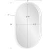 image:imageKate and Laurel Travis Modern Capsule Wall Mirror 20 x 30 White Chic Geometric Wall Hanging Mirror for Display