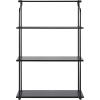 image:imageKate and Laurel Walters Modern 3Tier Hanging Shelf 21 x 32 Black Decorating Wall Mounted Storage Shelf for WallBlack