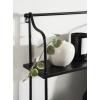 image:imageKate and Laurel Walters Modern 3Tier Hanging Shelf 21 x 32 Black Decorating Wall Mounted Storage Shelf for WallBlack
