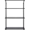 image:imageKate and Laurel Walters Modern 3Tier Hanging Shelf 21 x 32 Black Decorating Wall Mounted Storage Shelf for WallBlack