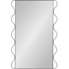 image:imageKate and Laurel Wriggle Modern Scalloped Rectangle Mirror 24 x 36 Black Decorative Wavy Mirror with Unique Rippled Edge for Use as Contemporary Bathroom Vanity Mirror