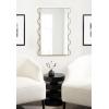 image:imageKate and Laurel Wriggle Modern Scalloped Rectangle Mirror 24 x 36 Black Decorative Wavy Mirror with Unique Rippled Edge for Use as Contemporary Bathroom Vanity Mirror