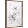 image:imageKate and Laurel Blake Summer Lines 7 Framed Printed Glass Wall Art by Maggie Stephenson 18x24 Gold Chic Line Drawing for Wall