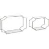image:imageKate and Laurel Ciel Modern Horizontal Shelves Set of 2 Silver Decorative Glam Wall Decor for Storage and DisplaySilver