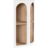 image:imageKate and Laurel Elloree Modern Corner Shelf Cabinet for Storage and Display 16 x 11 x 24 Black and Natural Transitional Corner Storage for Use as Living Room Shelving or Bedroom Storage DesignWhiteNatural