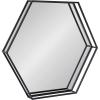 image:imageKate and Laurel Felicia Modern Hexagon Mirror 30 x 30 Black Geometric Accent Mirror for WallBlack