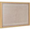 image:imageKate and Laurel Framed Glass Dry Erase Art Neutral Linen with White Scalloped Whiteboard for Wall by The Creative Bunch Studio 24 x 18 Blake Natural Frame Modern Dry Erase Art for Wall Decor