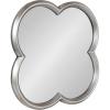 image:imageKate and Laurel Krisi Glam Scalloped Wall Mirror 28 x 28 Silver Decorative Scallop Shaped Mirror with Flower Shaped Frame and Traditional FinishSilver