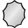 image:imageKate and Laurel Lalina Modern Scalloped Round Wall Mirror 24 Inch Diameter Black Decorative Glamorous Wall Decor AccentBlack
