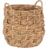 image:imageKate and Laurel Livia Modern Woven Storage Basket 13 x 13 Natural Water Hyacinth Boho Wicker Basket for Use as Nursery Storage Mini Laundry Basket or Living Room Blanket Basket