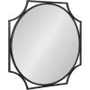 image:imageKate and Laurel Rateau Modern Scalloped Oval Wall Mirror 20 x 30 Black Decorative Wall Decor with Oval Mirror and Scalloped Outer Frame for Trendy Concentric DesignBlack