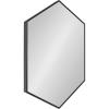 image:imageKate and Laurel Rhodes Modern Hexagon Wall Mirror 31 x 22 Dark Silver Chic Geometric Wall MirrorBlack