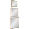 image:imageKate and Laurel Rhodes Modern Square Mirror Set Set of 3 Gold Glamorous Wall Decor