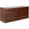 image:imageKate and Laurel Semsa Modern Fluted TwoDoor Wall Cabinet 30 x 10 x 14 Walnut Brown Decorative Storage Cabinet for Use as Floating Nightstand or Floating TV Shelf