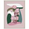 image:imageKate and Laurel Sylvie Abstract Figure 4 Framed Canvas Wall Art by Maggie Stephenson 18x24 White Feminine Floral Garden Wall ArtWhite