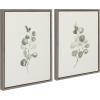image:imageKate and Laurel Sylvie Eucalyptus 4a amp Eucalyptus 4b Framed Canvas Wall Art Set by Maja Mitrovic of Makes My Day Happy 2 Piece 18x24 Gold Chic Greenery Wall DcorGray