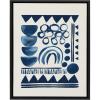 image:imageKate and Laurel Sylvie Indigo Abstract Framed Linen Textured Canvas Wall Art by Teju Reval 18x24 Black Beautiful Abstract Modern Wall DecorBlack