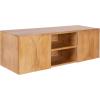 image:imageKate and Laurel Townsend Modern Floating Media Cabinet 36 x 12 x 12 Natural Wood Decorative Geometric Floating Console Table with Storage for Use as Living Room Storage or WallMounted Bar Cabinet