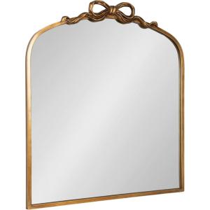image:imageKate and Laurel Arendahl Antique Ornate Ribbon Arched Mirror 19 x 29 Gold Decorative BaroqueStyle Vintage Arch Mirror with Ornamental Ribbon for Kids Room or Dorm Room Decor30L x 28W