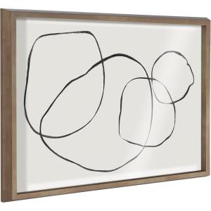 image:imageKate and Laurel Blake 869 Going In Circles Framed Printed Glass Wall Art by Teju Reval of SnazzyHues 18x24 Natural Beautiful Abstract Wall DecorGold