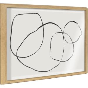 image:imageKate and Laurel Blake 869 Going In Circles Framed Printed Glass Wall Art by Teju Reval of SnazzyHues 18x24 Natural Beautiful Abstract Wall DecorNatural