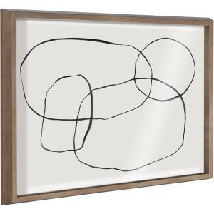 image:imageKate and Laurel Blake 871 Modern Circles Framed Printed Glass Wall Art by Teju Reval of SnazzyHues 18x24 Gold Beautiful Abstract Wall DcorGold