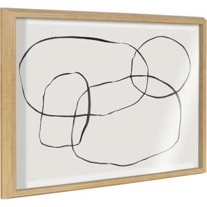 image:imageKate and Laurel Blake 871 Modern Circles Framed Printed Glass Wall Art by Teju Reval of SnazzyHues 18x24 Natural Beautiful Abstract Wall Dcor