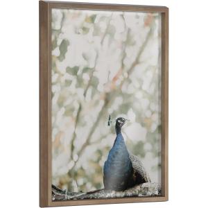 image:imageKate and Laurel Blake Peacock Framed Printed Glass Wall Art by Alicia Abla 18x24 Gold Decorative Bird Art for Wall