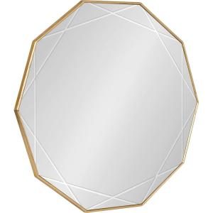 image:imageKate and Laurel Deka Modern Geometric Wall Mirror 25 x 26 Black Decorative Etched Geometric Mirror for Wall with Starburst Shape and Contemporary FinishGold