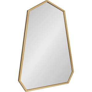 image:imageKate and Laurel Hammell Midcentury Framed Wall Mirror 23 x 30 Gold Decorative Modern Oversized DiamondInspired Geometric Heptagon Shaped Mirror for WallGold