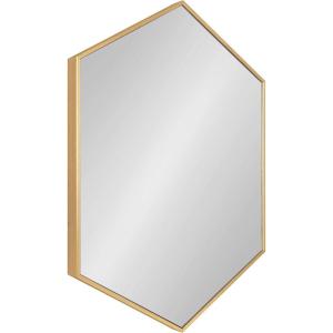 image:imageKate and Laurel Rhodes Modern Hexagon Wall Mirror 31 x 22 Dark Silver Chic Geometric Wall MirrorGold